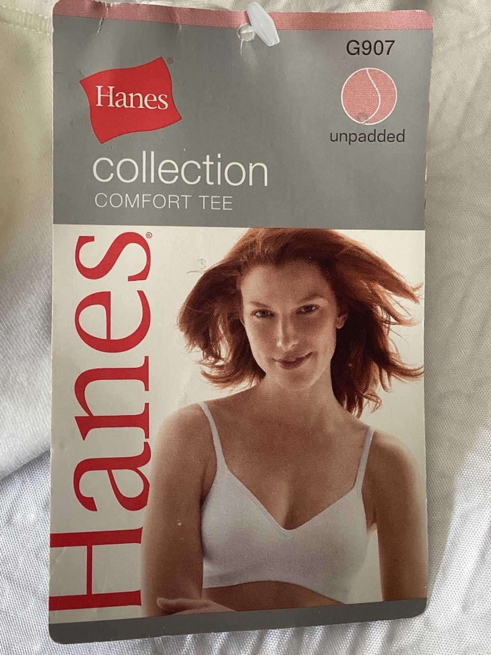 Hanes Collection Comfort Tee Bralette Bra White Teen’s Girl’s 34A NEW